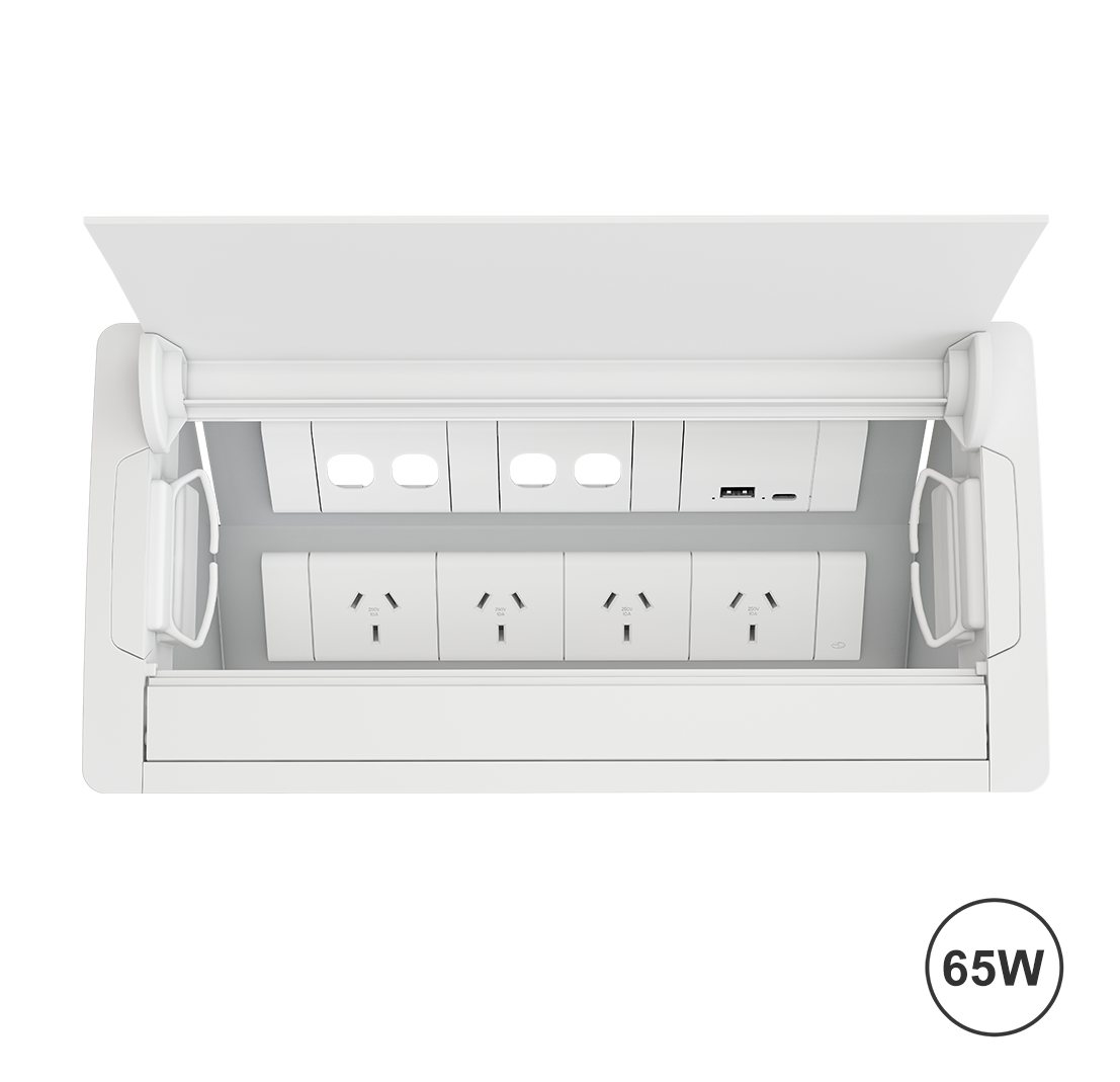 Accede Indesk Dual Lid - 4x auto switche - CMS Electracom softwiring