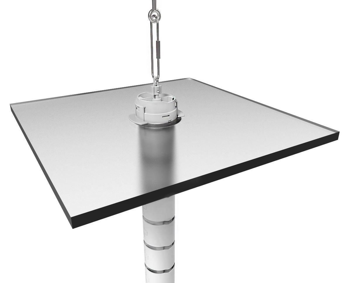 Axess - 2100mm Ceiling to Desk /w Centre - CMS Electracom softwiring