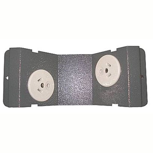 M/Plate c/w 2 x Round Earth WHITE Auto G - CMS Electracom softwiring