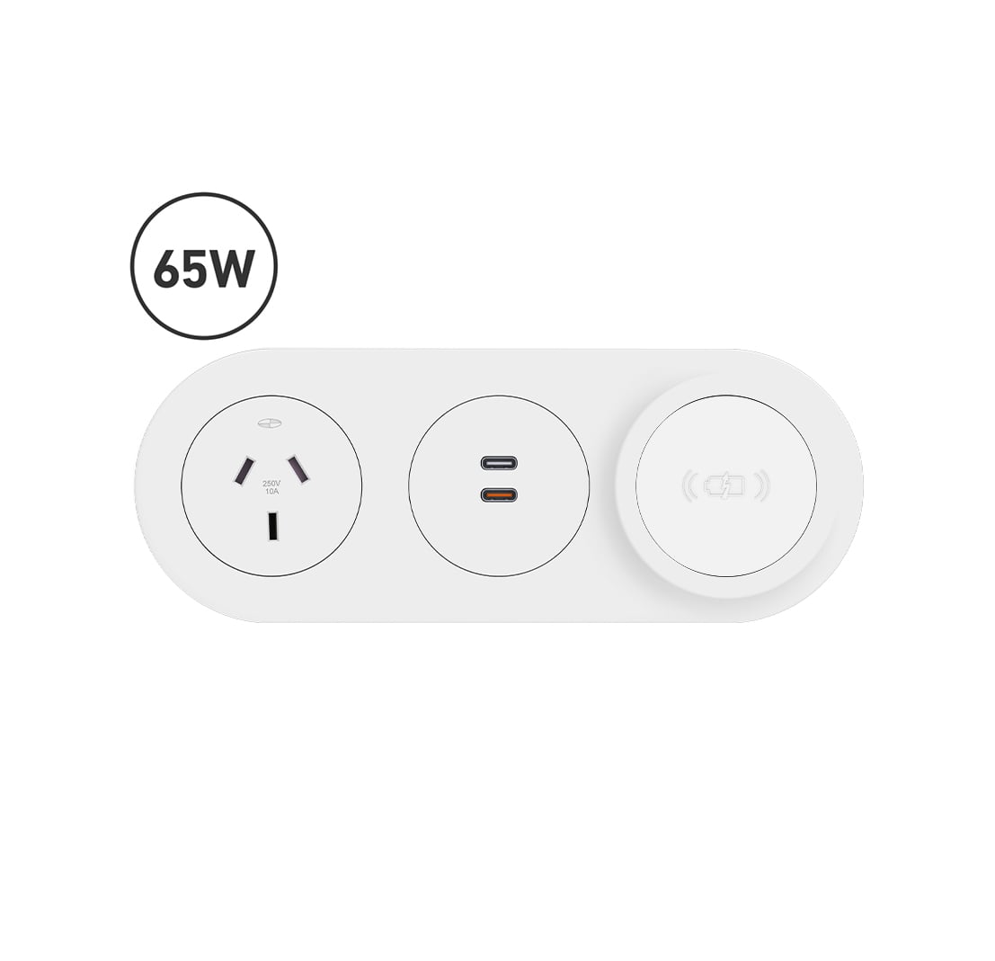 Echo Trio, 1x GPO, USB A/C PD Fast Charg - CMS Electracom softwiring