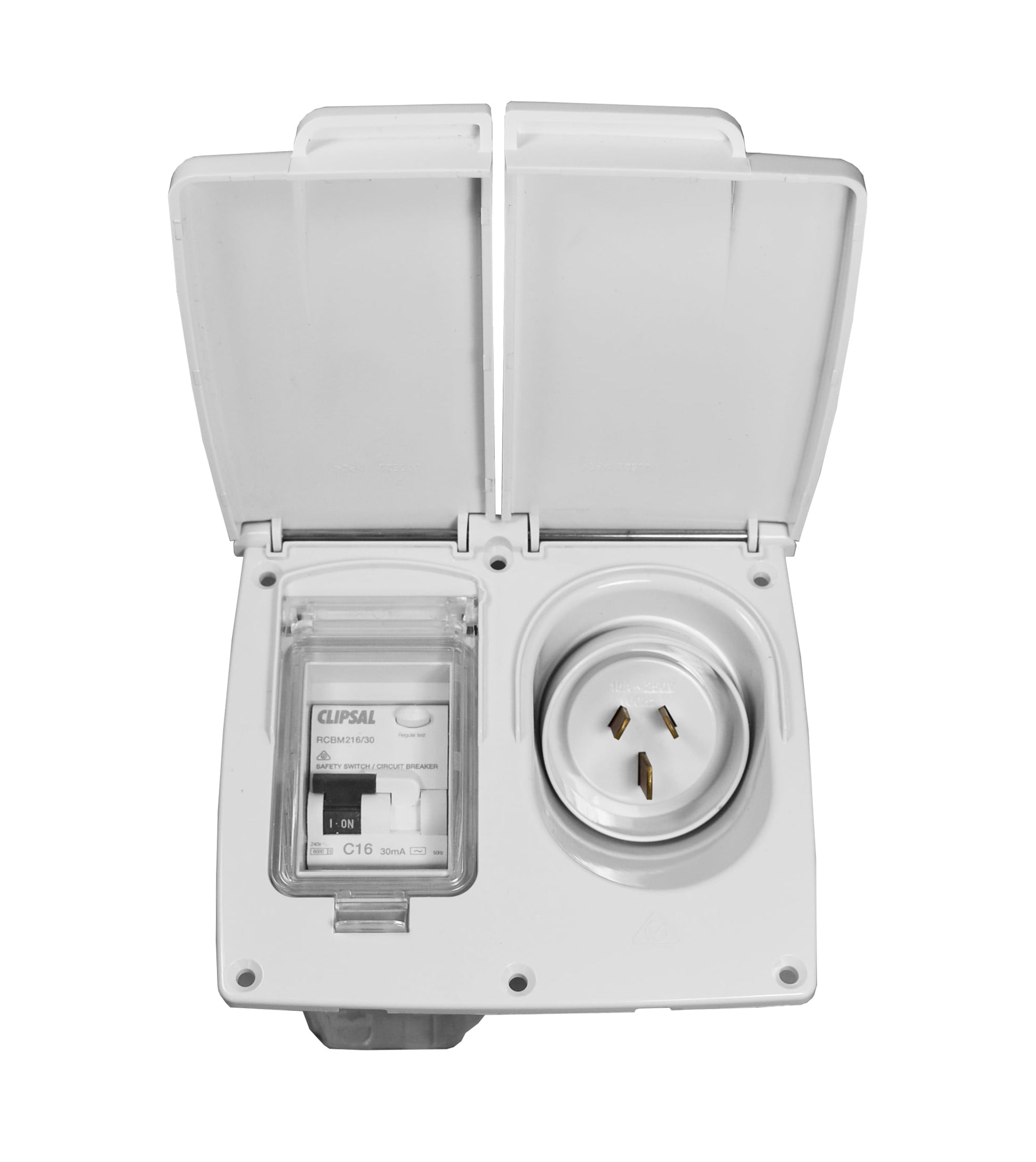 Single socket 10amp, Double pole, Hard w - CMS Electracom softwiring