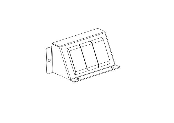 EX Desk Box AV Universal Data Bracket Ba - CMS Electracom softwiring
